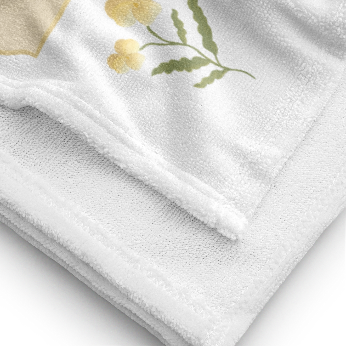 Towel - Yellow Pansy Checkerboard No.1 Design