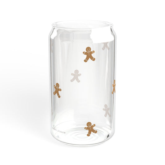 Glass Sipper - Gingerbread Cookie Design