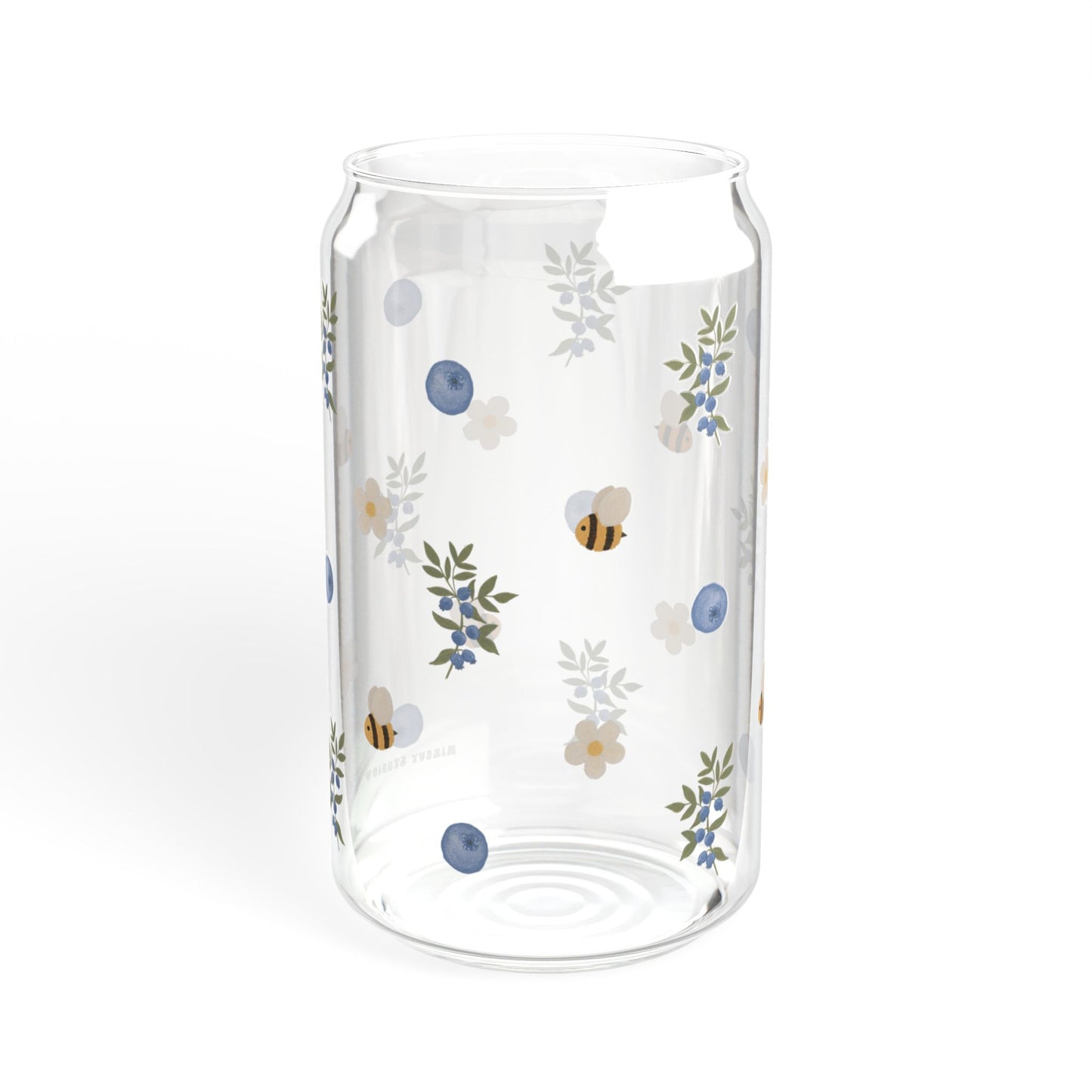 Dryckesglas - Blåbärsplantor & Bin