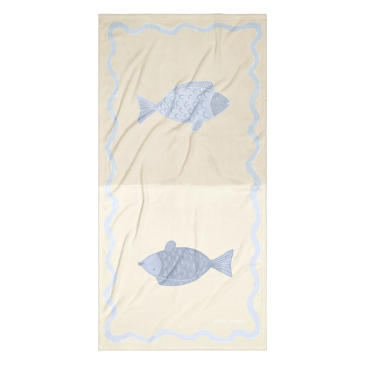 Towel - Blue Fish Ocean Design