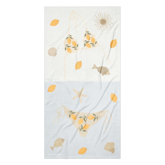 Towel - Lemon Bikini Blue Ocean Design