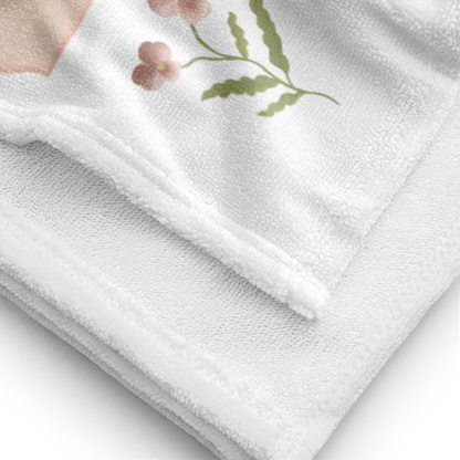 Towel - Pink Pansy Checkerboard No.1 Design