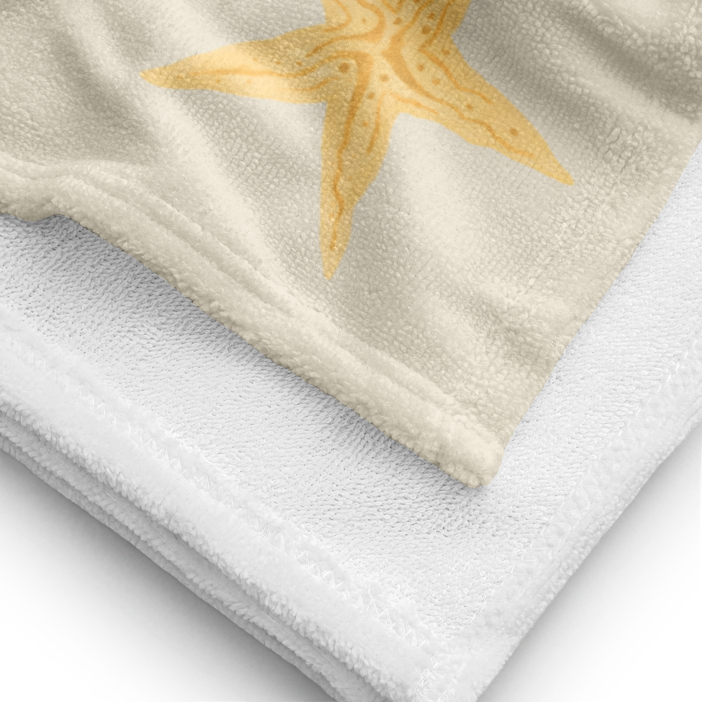 Handduk - Havsmotiv & Bikini Beige