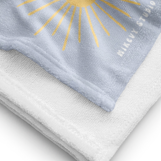 Towel - Blue Checkerboard Ocean Design