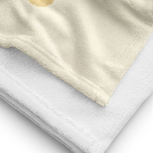 Towel - Yellow Pansy Checkerboard Design
