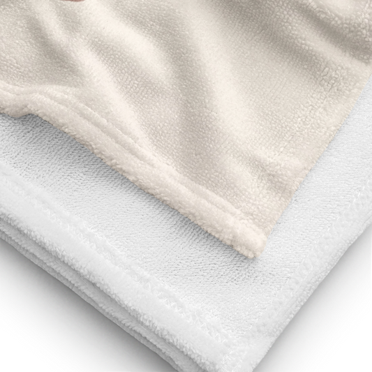 Towel - Pink Pansy Checkerboard Design
