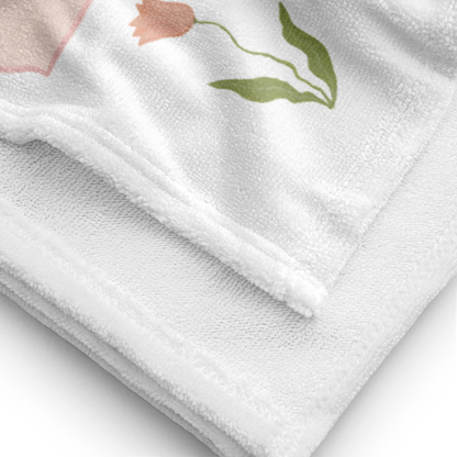 Towel - Pink Tulip Checkerboard No.1 Design